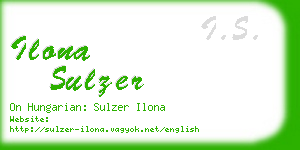 ilona sulzer business card